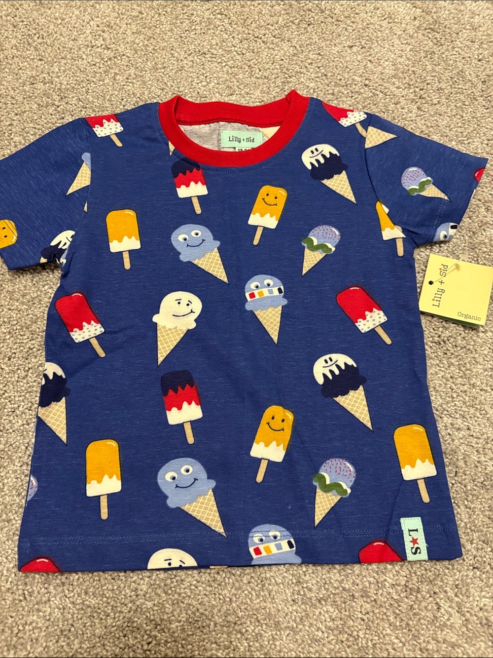 Lilly & Sid toddler ice cream/popsicle shirt 18-24 months new